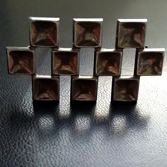 c1960s David Anderson - Norway Sterling Silver Modernist Brooch Pin VINTAGE - Picture 2 of 16